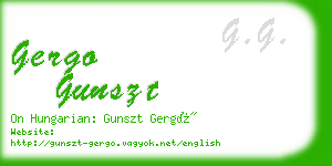 gergo gunszt business card